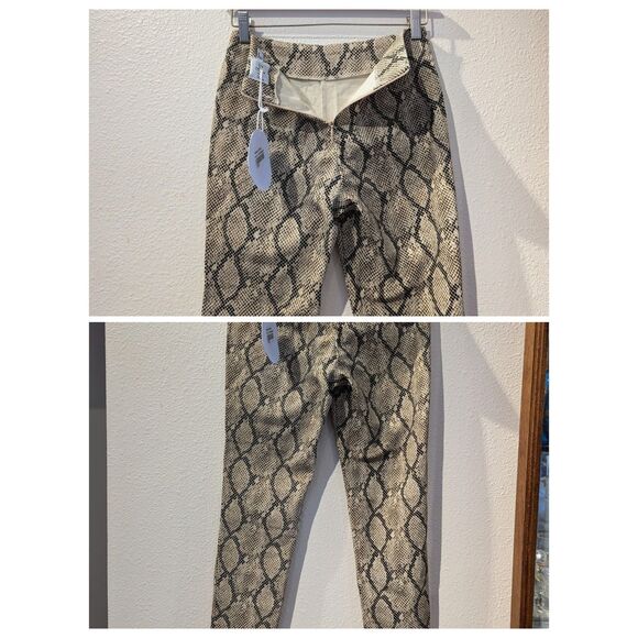NWT  PRINCESS POLLY Kiesha snakeskin skinny ankle high rise pants   Sz 2 - Picture 4 of 11
